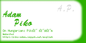 adam piko business card